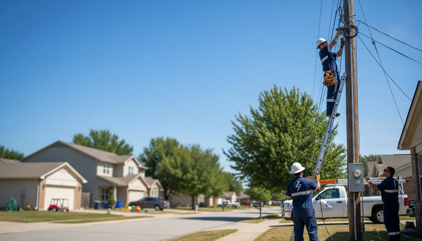 Residential electrician providing installation services in Wright, AR